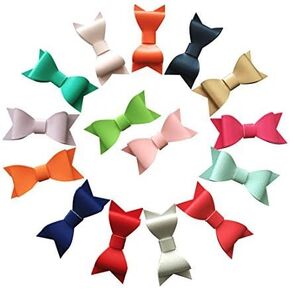 20 قطعة من مشابك شعر جلدية من Yazon بفيونكات شعر من الجلد للأطفال بأطراف ممزوجة بألوان مختلفة in Kuwait