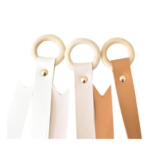 California Tot Faux Leather Bow Clip Organizers (Pale Pink Set of 3)