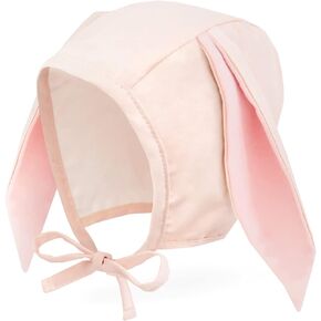 Baby Hat Bonnet Muslin Lined Bear Bunny Easter Hat Cotton Toddler Fashion Neutral Infant Beanie Cap, 6m 12m 3yr