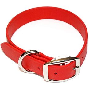 Regal Dog Products Medium Pink Dog Collar with Heavy Duty Double Buckle & D Ring | Vinyl Coated, Custom Fit, Adjustable Biothane Dog Collar | Chew Resistant Waterproof Collar for Dogs in Kuwait