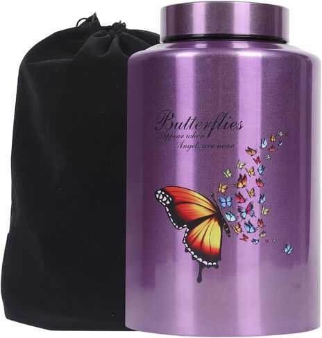 Urns for Human Ashes Adult Female Up to 220 lbs,Purple Hummingbird Urns for Mom Ashes with Velvet Bag,Decorative Urns for Ashes Adult Women,Cremation urn Female (Hummingbird-Purple Flower, Purple) in Saudi Arabia