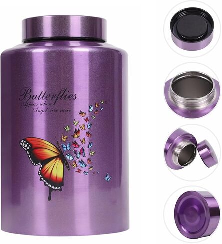 Urns for Human Ashes Adult Female Up to 220 lbs,Purple Hummingbird Urns for Mom Ashes with Velvet Bag,Decorative Urns for Ashes Adult Women,Cremation urn Female (Hummingbird-Purple Flower, Purple) in Saudi Arabia