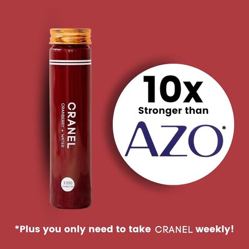CRANEL UTI Support Cranberry Elixir، 4X زجاجات (إمداد شهري) مثبتة سريريًا وخالية من المضادات الحيوية، معبأة بـ 3000 توت بري حقيقي (مذاق لاذع) نباتي وغير معدل وراثيًا، بدون سكر مضاف in Saudi Arabia