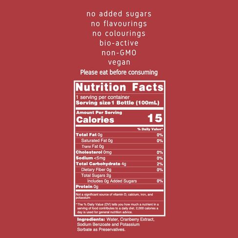 CRANEL UTI Support Cranberry Elixir، 4X زجاجات (إمداد شهري) مثبتة سريريًا وخالية من المضادات الحيوية، معبأة بـ 3000 توت بري حقيقي (مذاق لاذع) نباتي وغير معدل وراثيًا، بدون سكر مضاف in Saudi Arabia