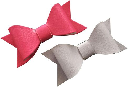 20 قطعة من مشابك شعر جلدية من Yazon بفيونكات شعر من الجلد للأطفال بأطراف ممزوجة بألوان مختلفة in Kuwait