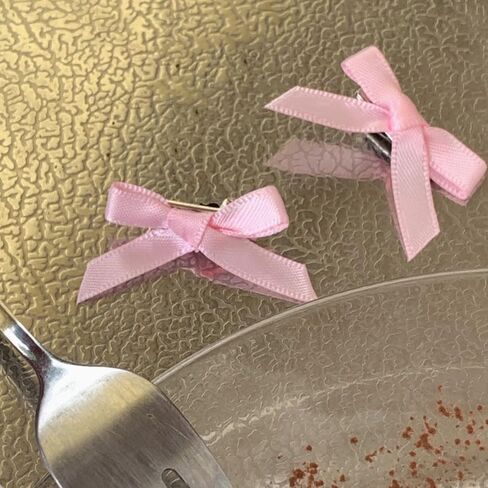 FMR 6PCS Mini Pink Bow Hair Clips Cute Bowknot Hair Clips Ballet Bow Hair Clips Baby Toddler Hair Clips for Women and Girls in Kuwait