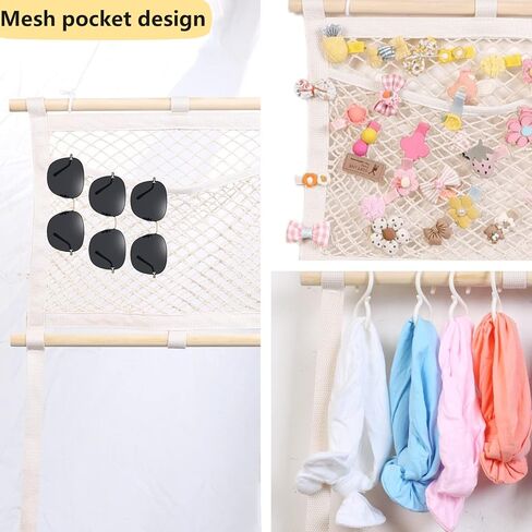 حامل فيونكات للشعر للبنات، حامل عصابة راس بسعة كبيرة، منظم تخزين مشابك الشعر، منظم اكسسوارات الشعر، ديكور معلق على الحائط لغرفة الفتيات، خزانة باب حضانة الاطفال (تصميم مطور) in Kuwait