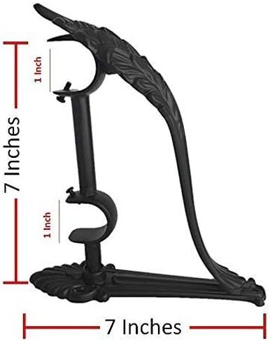 TEJATAN - دعامات قضيب ستارة مزدوجة بتصميم عتيق (مجموعة من 4 (زوجين)، نيكل) in Kuwait