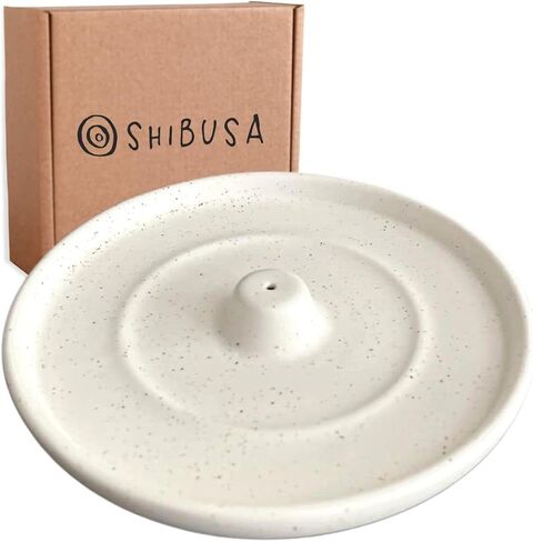 شيبوسا - حجم جديد اكبر - حامل بخور - 5 انش - مبخرة دائرية عصرية بسيطة للبخور المخروطي او العصي - التقاط رماد أوسع - عصي البخور غير متضمنة in Kuwait