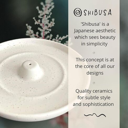 شيبوسا - حجم جديد اكبر - حامل بخور - 5 انش - مبخرة دائرية عصرية بسيطة للبخور المخروطي او العصي - التقاط رماد أوسع - عصي البخور غير متضمنة in Kuwait