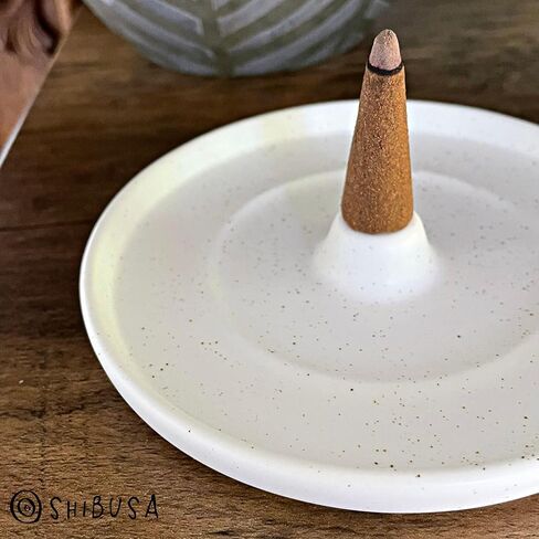 شيبوسا - حجم جديد اكبر - حامل بخور - 5 انش - مبخرة دائرية عصرية بسيطة للبخور المخروطي او العصي - التقاط رماد أوسع - عصي البخور غير متضمنة in Kuwait