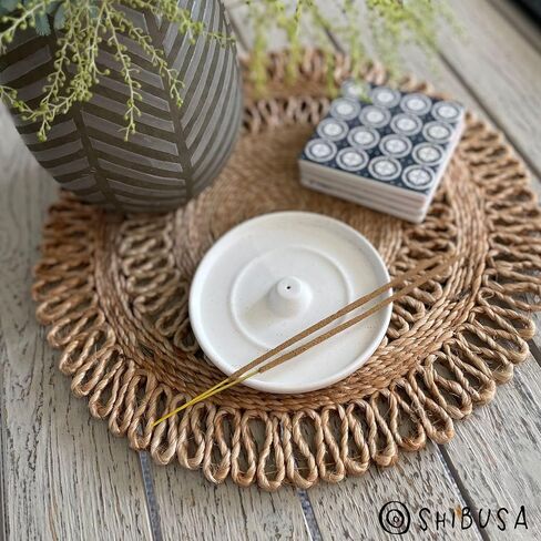 شيبوسا - حجم جديد اكبر - حامل بخور - 5 انش - مبخرة دائرية عصرية بسيطة للبخور المخروطي او العصي - التقاط رماد أوسع - عصي البخور غير متضمنة in Kuwait