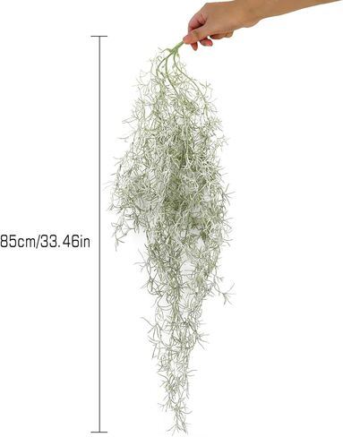 فليرف 3 عبوات من الطحالب الاسبانية المزيفة للنباتات المحفوظة بوعاء، اكليل طحالب صناعي معلق، نباتات طحالب خضراء صناعية للحرف اليدوية والديكور الداخلي والخارجي in Kuwait