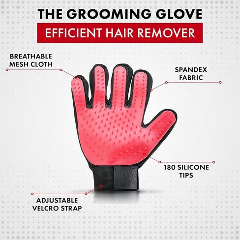 Complete Professional Pet Grooming Kit | Self Cleaning Slicker Brush for Dogs & Cats | Pro Grooming Brush Effectively Reduces Shedding Fur | Pet Hair Remover Brush Gloves | 4pc Combo Gift Set in Kuwait