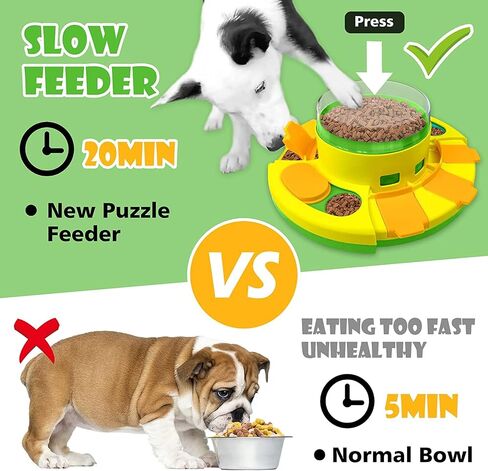 BEEFABLE Dog Puzzle Toys Interactive Toys Dog Enrichment Toys Dogs Brain Stimulation Puppy IQ Training & Mental Enrichment Food Puzzle Slow Feeder (Green) in Saudi Arabia