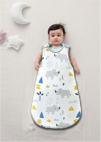 كيس نوم للأطفال من عمر 12 إلى 18 شهرًا - [سميك] 1.5 TOG بطانيات قماط شتوية للأطفال قابلة للارتداء 100% قطن - حقيبة نوم للجنسين للفتيات والأولاد - حقيبة نوم ناعمة ومريحة - سحاب في اتجاهين in Kuwait