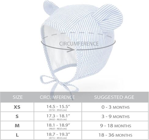 JELLYTREE قبعة أطفال بغطاء رأس من الموسلين مبطنة على شكل أرنب عيد الفصح من القطن للأطفال الصغار، قبعة صغيرة محايدة للأطفال، 6 م 12 م 3 سنوات in Kuwait