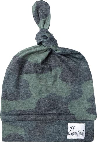 Copper Pearl Baby Beanie Hat Top Knot in Saudi Arabia