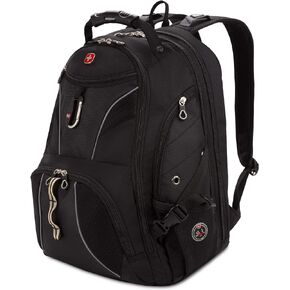 SwissGear SA1923 Noir Satin TSA Friendly ScanSmart Laptop Backpack - Fits Most 15 Inch Laptops and Tablets