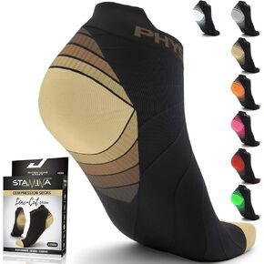 Physix Gear Sport Low Cut Socks Men & Women - Ankle Compression Running Socks with Arch Support in Kuwait