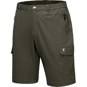Little Donkey Andy Men's 11 Inch Quick Dry Bermuda Stretch Cargo Shorts Hiking Travel Golf