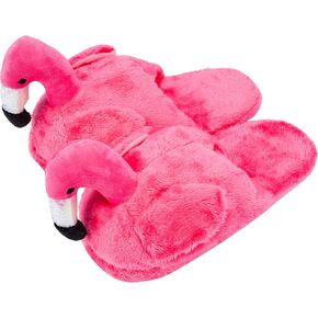 Women and Girls Flamingo Indoor Slippers Cute Animal Slippers Warm Memory Foam Cotton Home Slippers Soft Cozy Home Shoes Cute Fluffy Slippers in Saudi Arabia