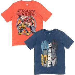 Transformers Optimus Prime Bumblebee Megatron 2 Pack T-Shirts Toddler to Big Kid