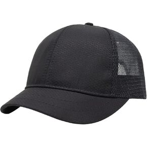 KCZAKA Quick Dry Net Short Brim Baseball Cap Unisex Back Mesh Breathable Snapack Trucker Caps Adjustable Umpire Hats SS115