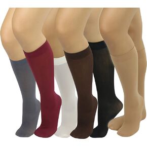 ToBeInStyle Womens Pack of 6 Knee High Trouser Professional Socks in Saudi Arabia