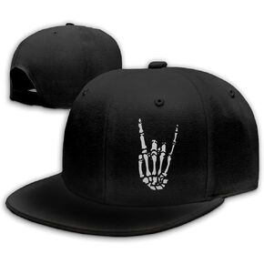 Snapback Hats for Men Flat Bill Black Mens Baseball Cap Brim Snap Back Adjustable in Saudi Arabia