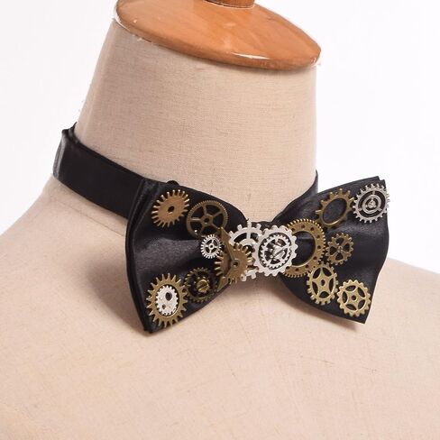 BLESSUME Steampunk Bowtie Gothic Costume Tie Retro Vintage Costume Accessory in Saudi Arabia