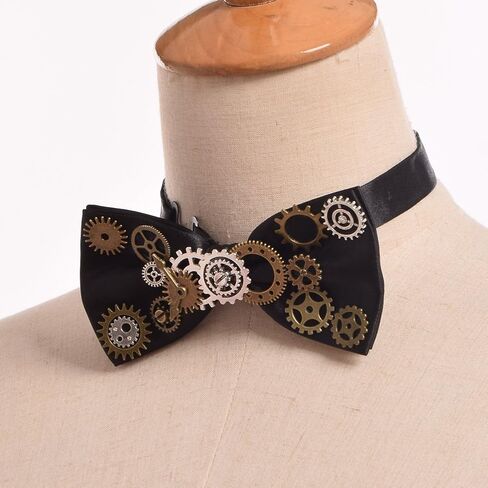 BLESSUME Steampunk Bowtie Gothic Costume Tie Retro Vintage Costume Accessory in Saudi Arabia