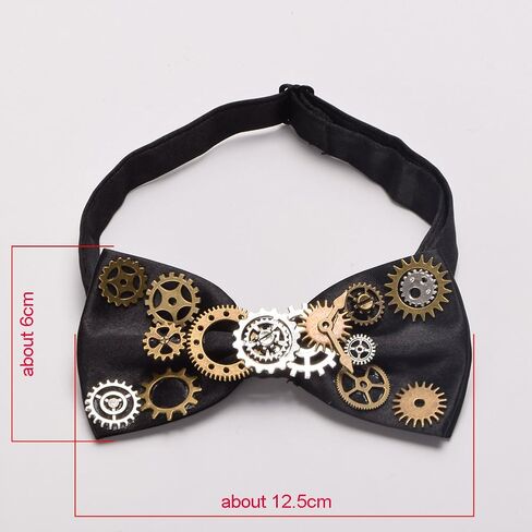 BLESSUME Steampunk Bowtie Gothic Costume Tie Retro Vintage Costume Accessory in Saudi Arabia