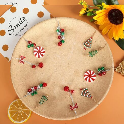 20 Pairs Christmas Stud Earrings for Girls Christmas Earrings for Women Cute Holiday Earrings Christmas Tree Bow Santa Elk Snowman Candy Stud Earrings Set Christmas Jewelry Gifts for Holiday in Kuwait