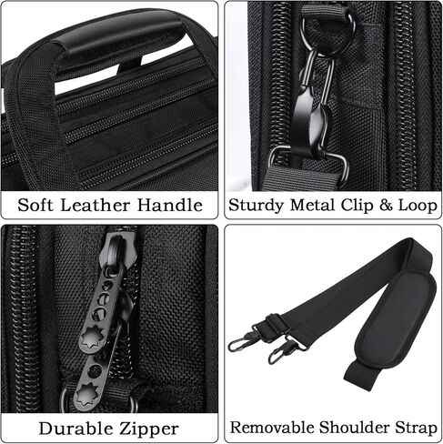 حقيبة كمبيوتر محمول مقاس 17 بوصة، حقيبة عمل كبيرة للرجال والنساء، حقيبة كتف للكمبيوتر المحمول للسفر من Taygeer، حقيبة كمبيوتر قابلة للتوسيع مقاومة للماء، حقيبة حمل متينة تناسب أجهزة الكمبيوتر المحمول والكمبيوتر المحمول مقاس 17 بوصة in Kuwait