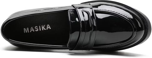 أحذية بدون كعب عصرية للنساء، أحذية بدون كعب من الجلد اللامع، أحذية بدون كعب بمنصة سوداء، أحذية أوكسفورد بكعب متوسط ​​عتيق، أحذية بمقاسات كبيرة in Kuwait