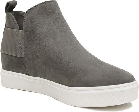 Soda DIANA ~ Slip On Hidden Wedge Ankle Boot Fashion Sneaker with elastic gore insets in Saudi Arabia