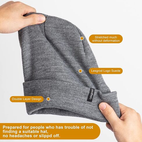 قبعات Lesgrod Beanie للرجال والنساء قبعات شتوية محبوكة ناعمة ودافئة للتزلج للجنسين in Kuwait