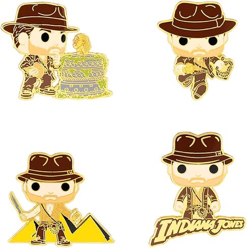 Loungefly Funko Pop! Indiana Jones: Raiders of The Lost Ark Indy 4-Pack Pin Set in Saudi Arabia