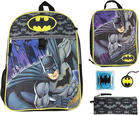 Bioworld Batman 16" Backpack 5 PC Classic Comic Design Combo Set in Saudi Arabia