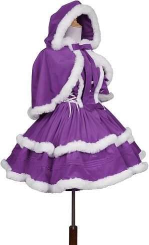 Women's Christmas Dress Skirt and Hooded Cloak Match in Kuwait