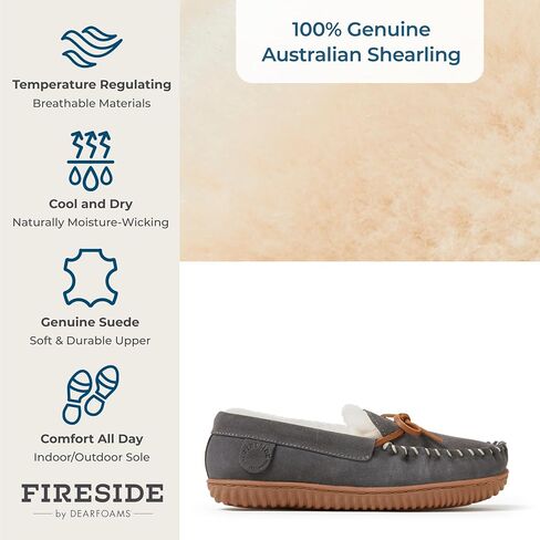 شبشب بدون كعب للنساء من Fireside by Dearfoams Alice Springs Shearling للاستخدام الداخلي/الخارجي in Saudi Arabia