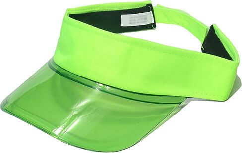 PVC Clear Sun Visors Hat Cap Headwear Fluorescent Colored Plastic Sun Visor Sunhat for Golf Tennis Beach Cycle Outdoors in Saudi Arabia