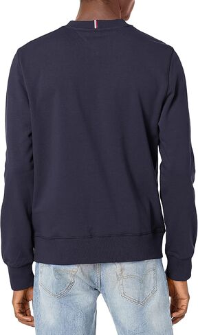 Tommy Hilfiger Men's Long Sleeve Fleece Logo Crewneck Sweatshirt in Saudi Arabia
