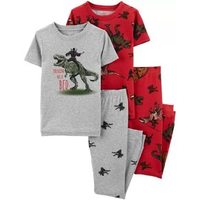 Carter's 4 Piece Pajama Set (Heather/Red Dinosaur, 10) in Saudi Arabia