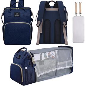 AFDLLDQM Diaper Bag Backpack, Multifunctional Baby Diaper Bag, Diaper Changing Station for Boys Girls, Large Capacity Travel Baby Bag for Mom Dad with Insulated Pocket & Strap in Kuwait