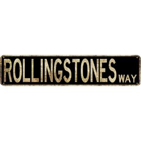 HHdemon Metal Retro Tin Sign Rolling Stones Way1 Art Gift Vintage Antique Plaque Bar Men Cave Home Bedroom Wall Décor Sign in Kuwait
