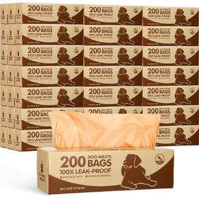 Sherr 20 Rolls 4000 Ct Dog Poop Bags Leak Proof,Black,12 X 8 Inches in Saudi Arabia