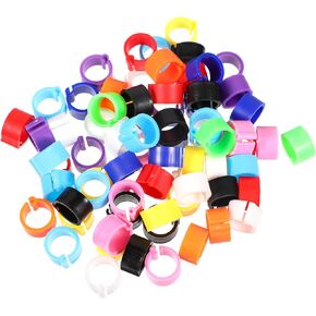 Birdies Pigeon Foot Ring 100Pcs Plastic Bird Leg Band Rings Multi-Color Leg Rings Bird Clips Ankle Band Racing Pigeon Bands for Pigeon Dove Chicks Bantam Ar Accessories in Saudi Arabia