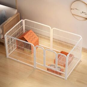 Fhiny Dog Playpen، 6 لوحات داخلية سياج هزلي ممارسة القلم المحمولة جرو بيت الكلب الثقيلة الضميمة المعدنية في الهواء الطلق قفص قفص للكلاب الصغيرة المتوسطة الأرانب القطط in Kuwait